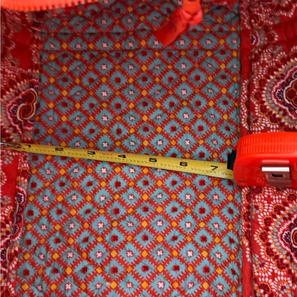 Vera Bradley orange batik X-Large all-over print Tote weekender duffel bag - Picture 11 of 11